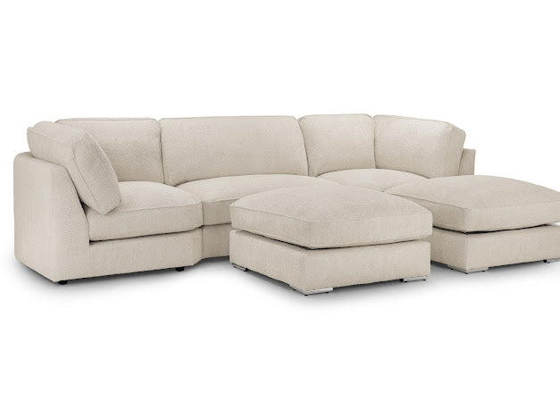 Inga U Shape Corner  Fullback Sofa | Grey,Beige