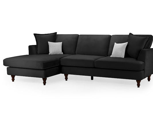 Bari Corner Sofa | Black