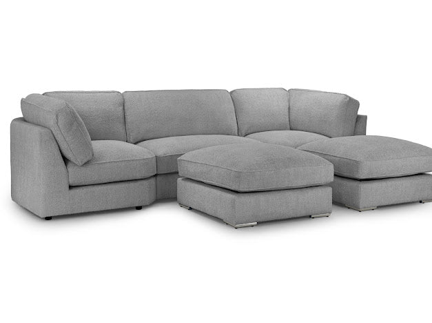 Inga U Shape Corner  Fullback Sofa | Grey,Beige