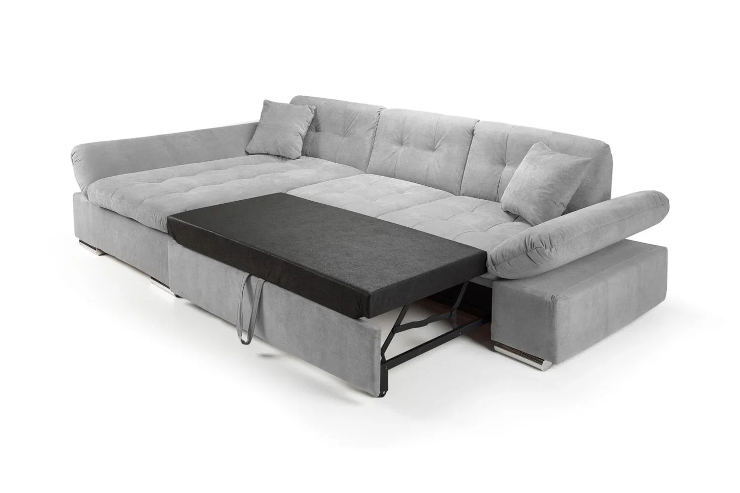 Malvi Sofa Bed Set Corner | Grey