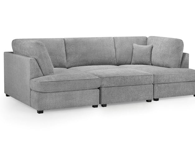 Carnaby Sofa Boucle U Shape Corner | Grey,Beige