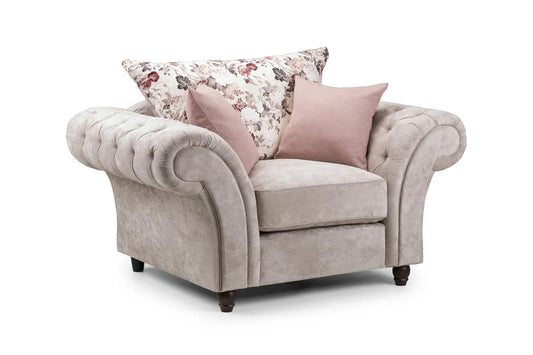 Roma Chesterfield Set Armchair | Beige