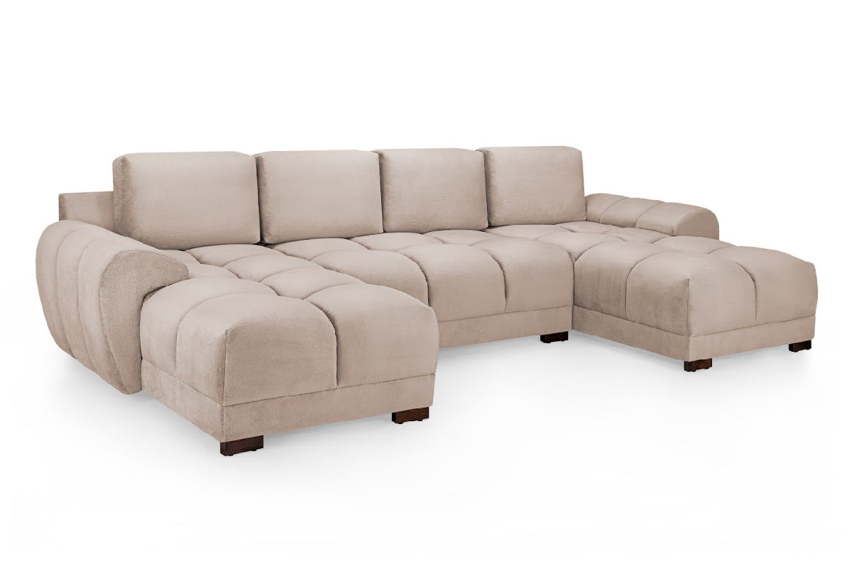 Azzuro U Shape Corner Sofas | Cream,Grey,Mocha