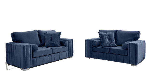 PLUSH 3+2 BENTLEY SOFA BLACK GREY BLUE GREEN