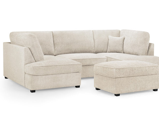 Carnaby Sofa Boucle U Shape Corner | Grey,Beige