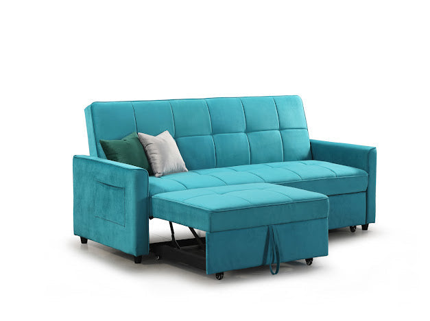 Elegance Sofa Bed | Grey,Teal,Blue