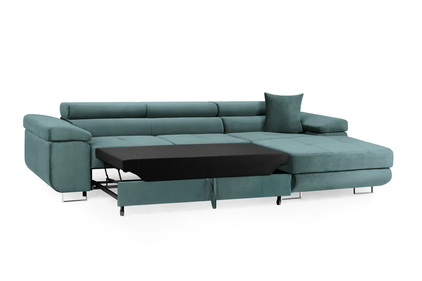 Torezio Sofa Bed Set Right Hand | Grey,Teal,Blue