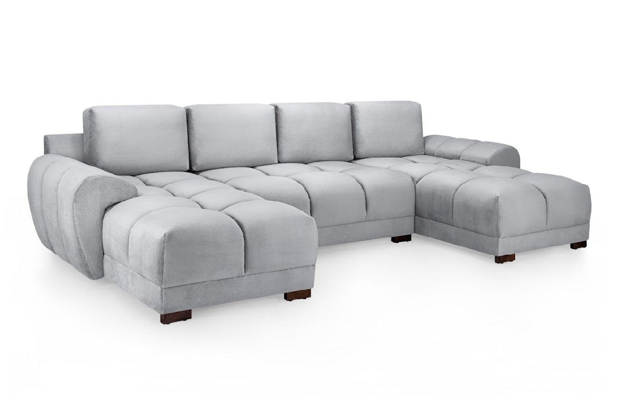 Azzuro U Shape Corner Sofas | Cream,Grey,Mocha