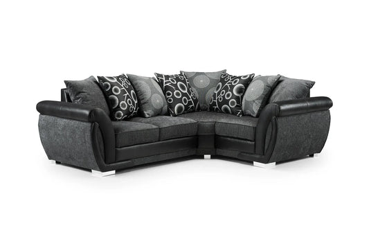 Shannon Sofa Set Right Hand | Black/Grey