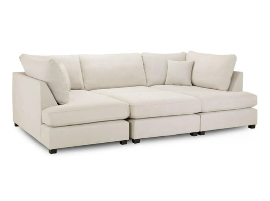 Beige U Shape Cinema Sofa