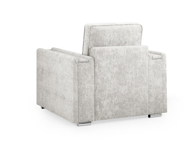 Bentley Fullback Armchair | Charcoal,Silver
