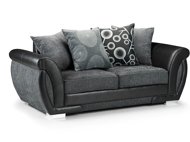 Shannon Sofa Set | Black/Grey