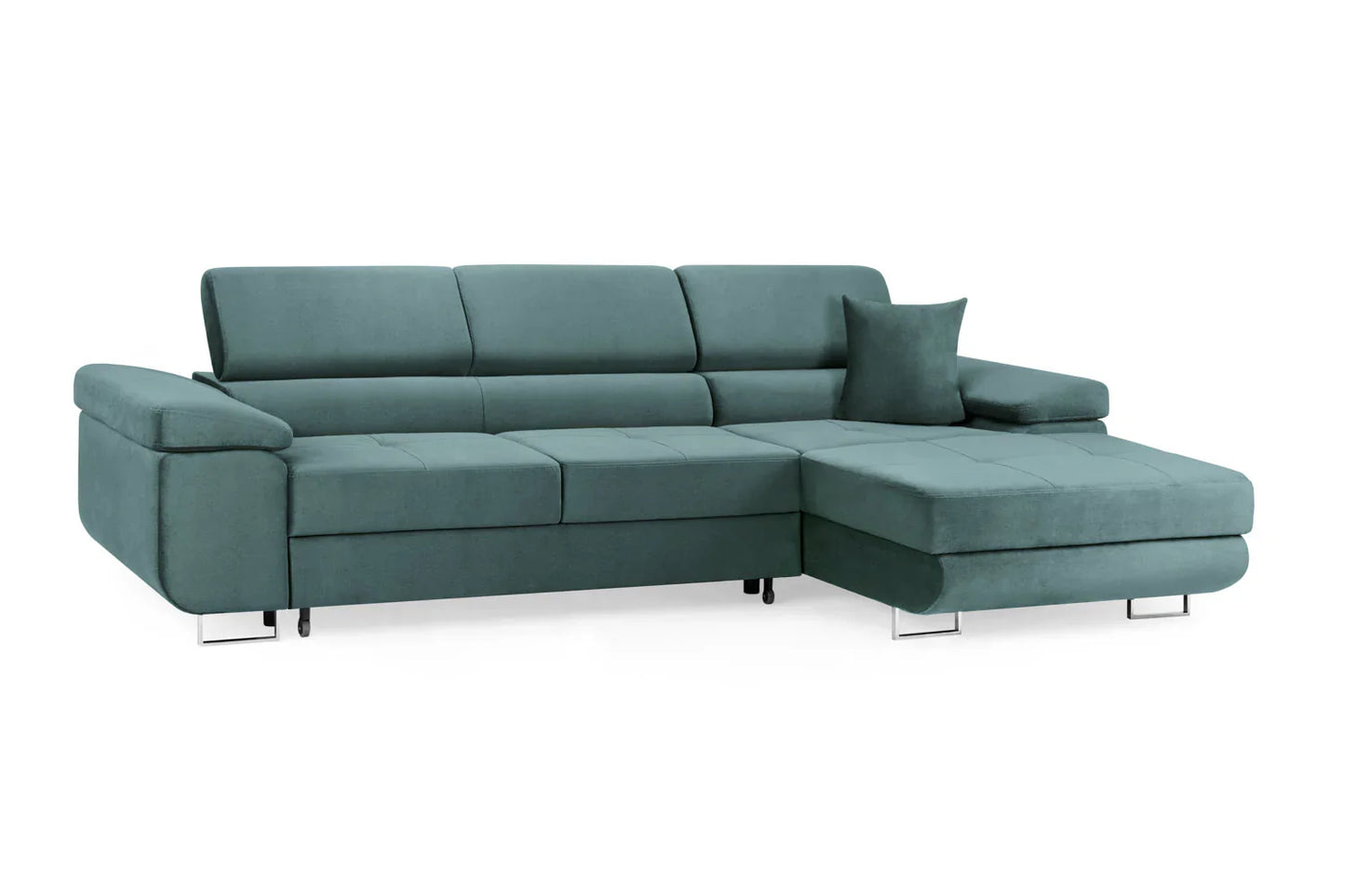 Torezio Sofa Bed Set Right Hand | Grey,Teal,Blue