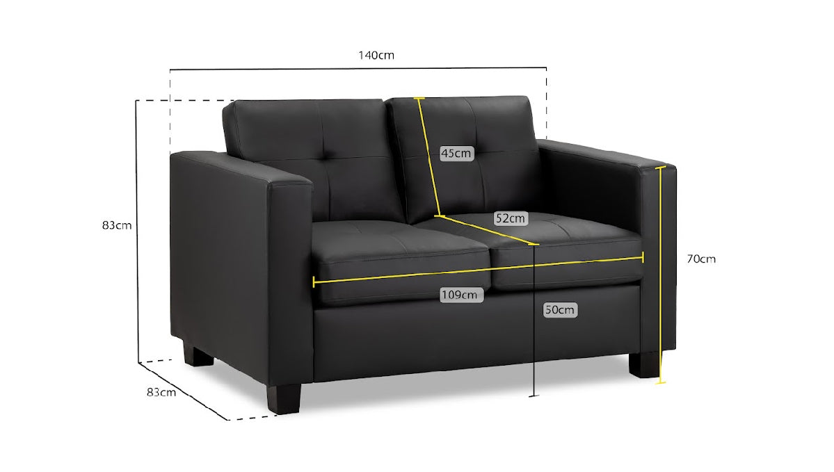 Jerry Sofa Set | Black