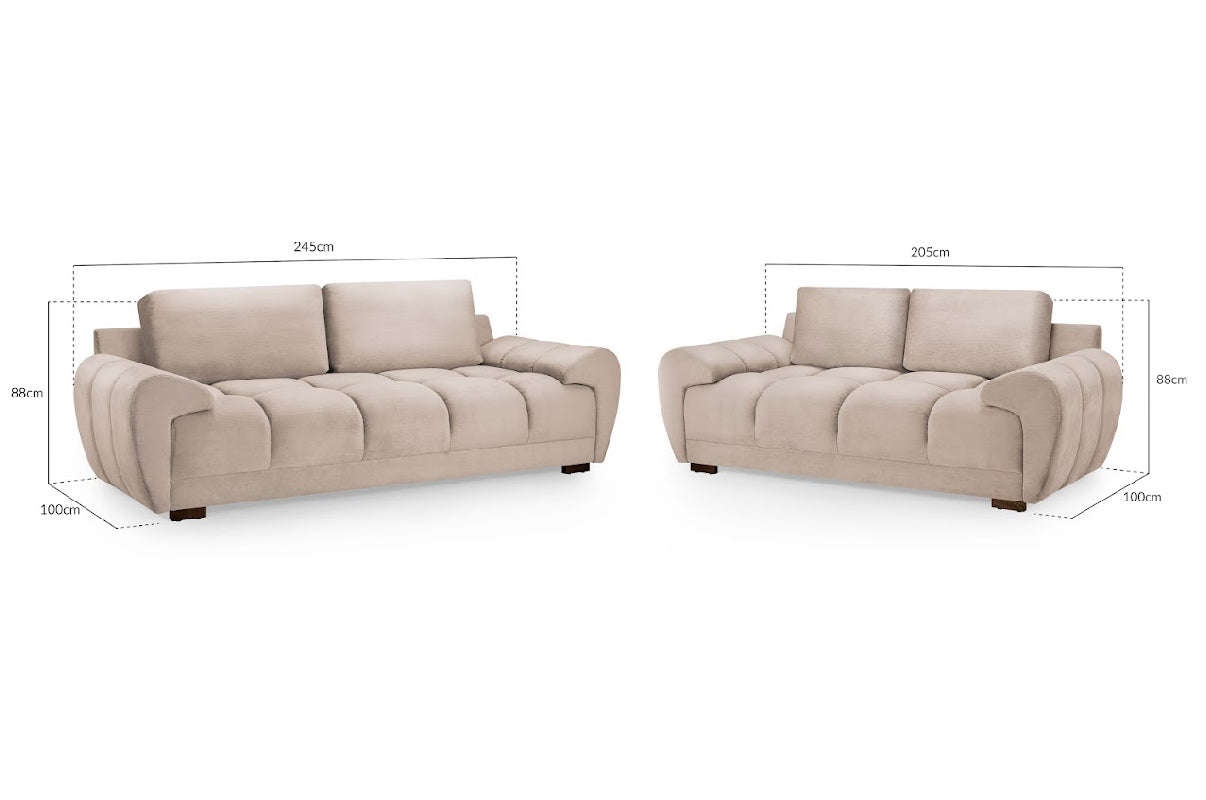 Azzuro Sofa Set | Mocha