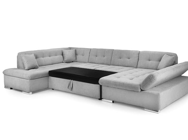 Bergen Sofa Bed U Shape Corner | Grey