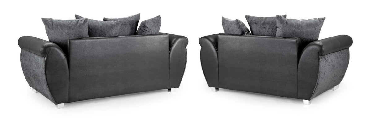 Shannon Sofa Set | Black/Grey