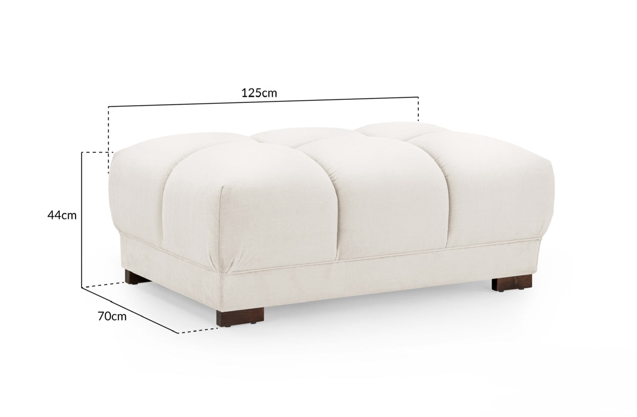 Azzuro Footstools | Cream,Grey,Mocha
