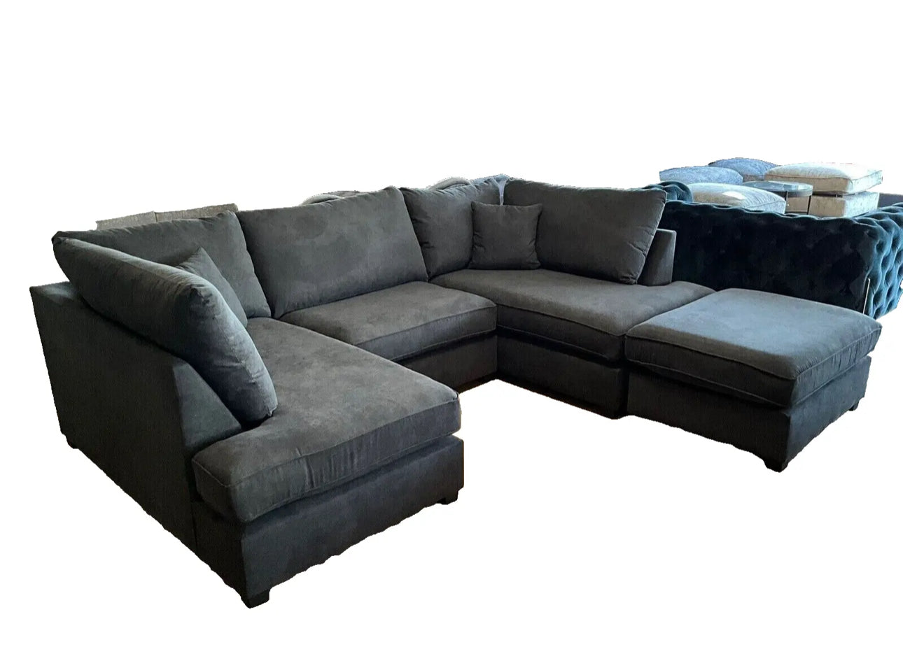 Grey U Shape Cinema Sofa