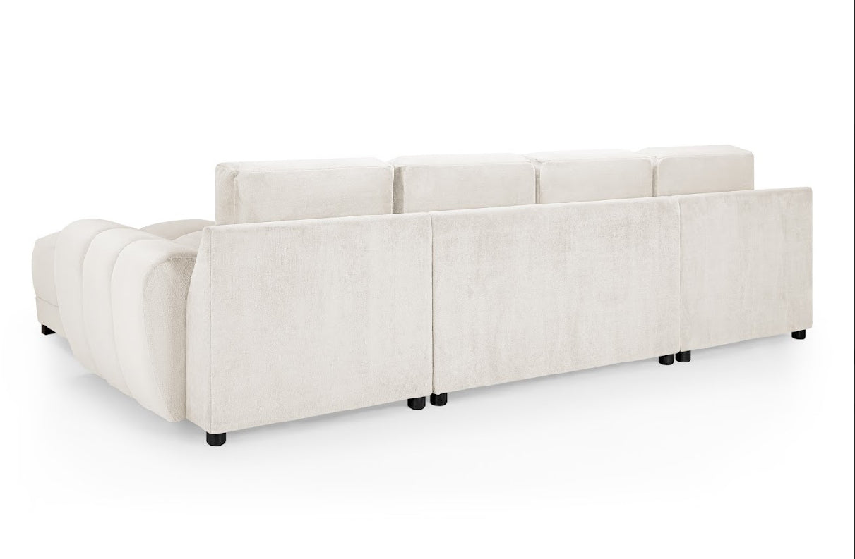 Azzuro U Shape Corner Sofas | Cream,Grey,Mocha