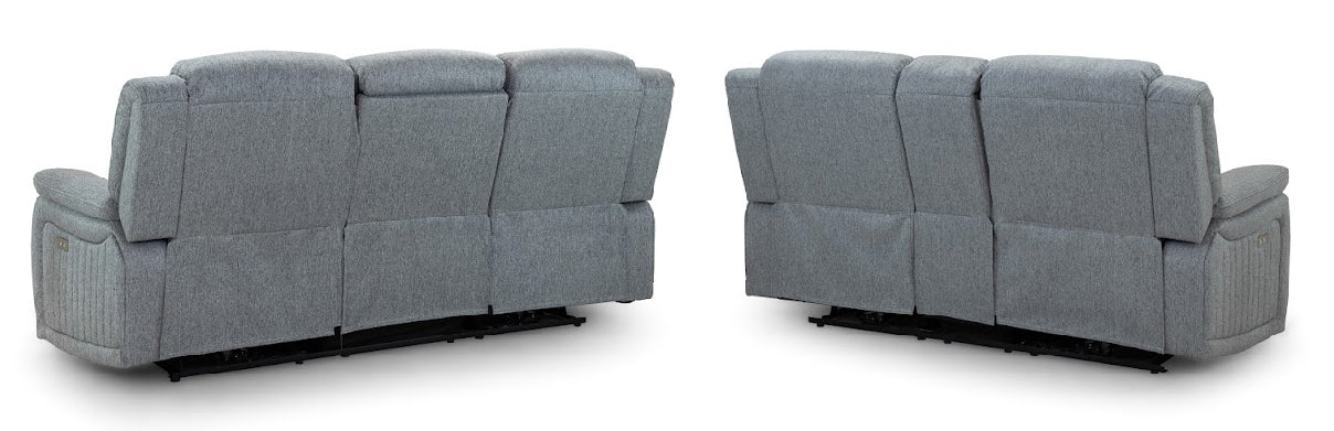 Linden Recliner Sofa Set | Grey