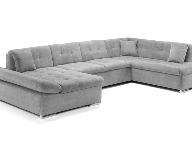 Bergen Sofa Bed U Shape Corner | Grey