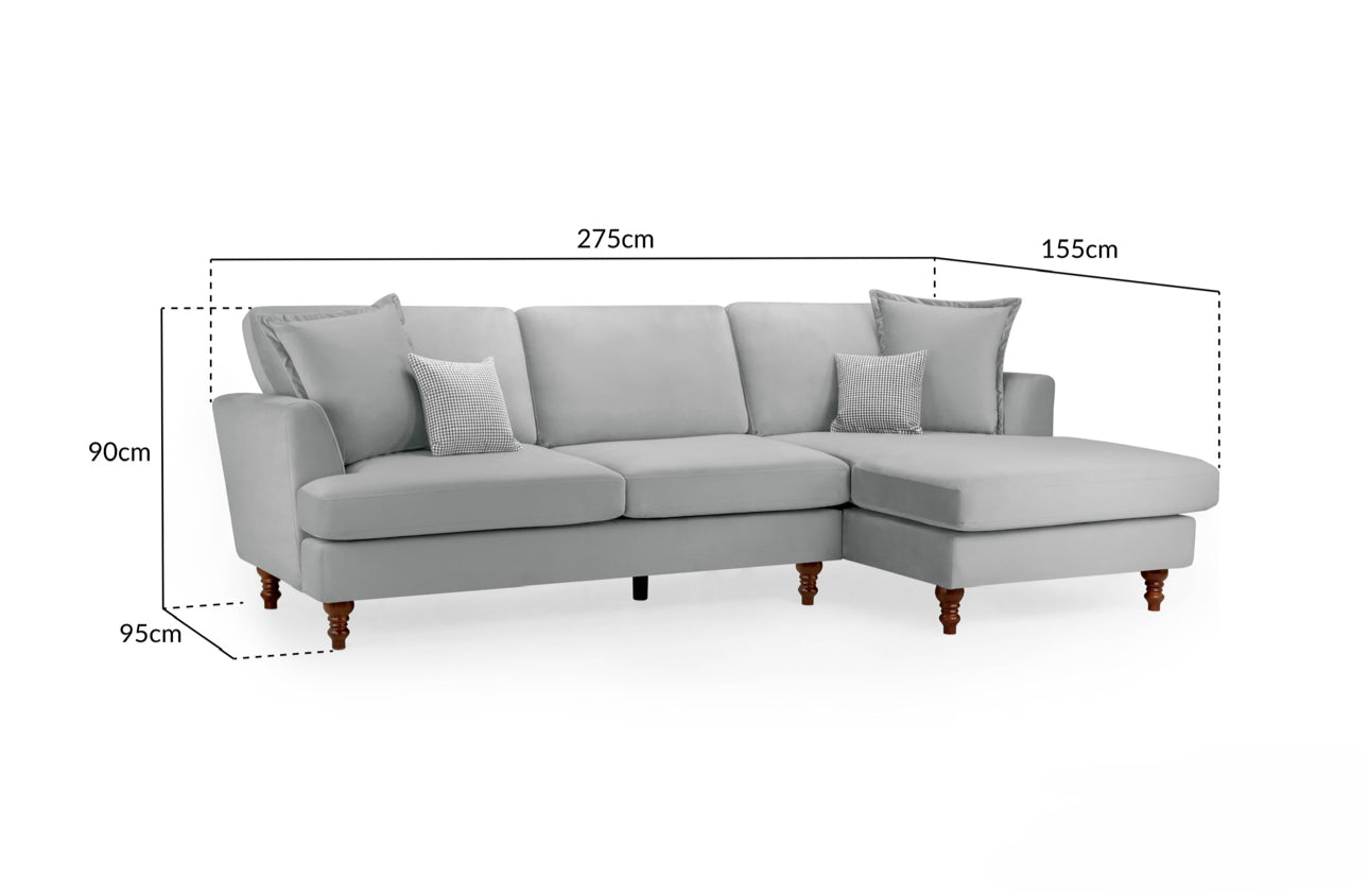 Bari Corner Sofa | Grey