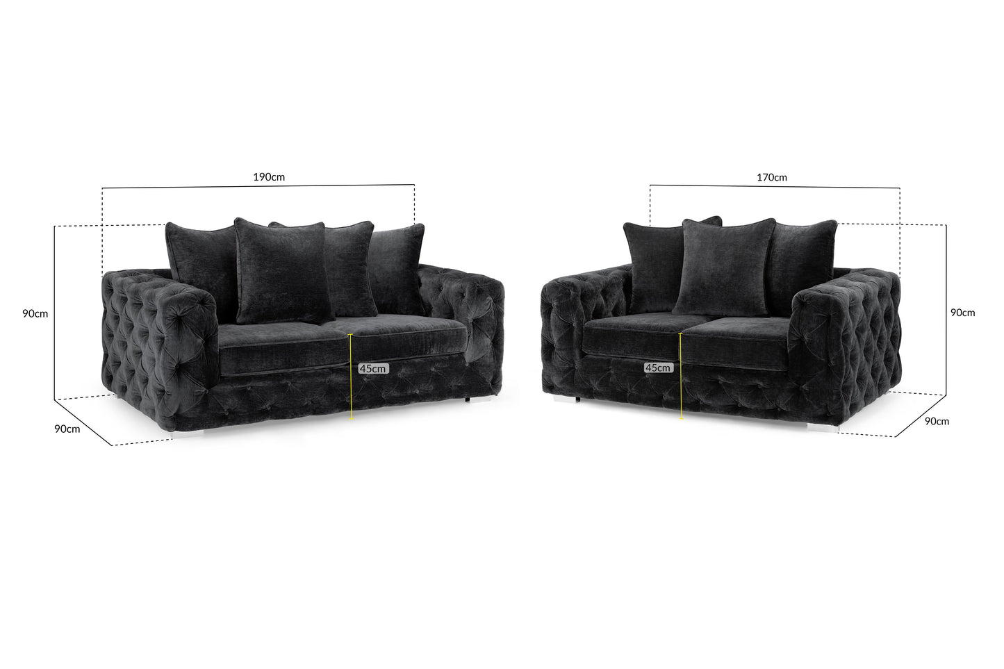 Ankara Sofa Set | Slate