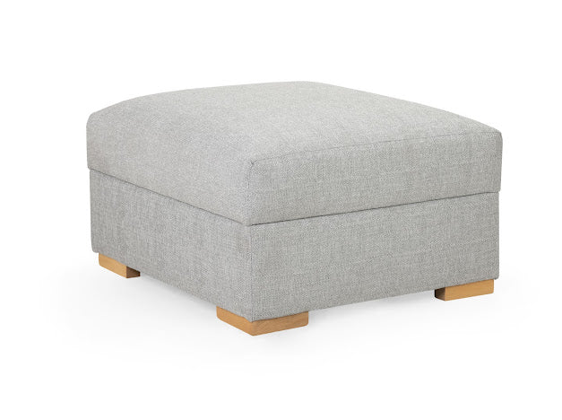 Bento Sofa Footstool | Slate,Silver