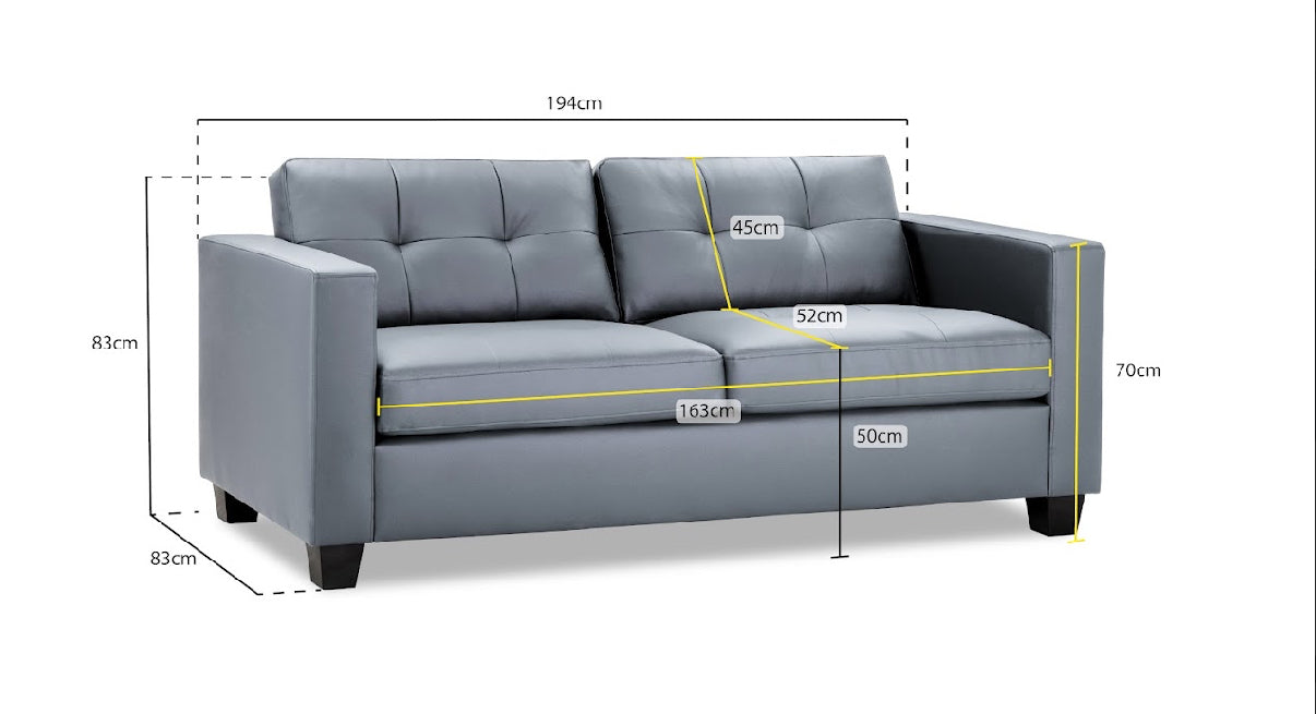 Jerry Sofa Set | Grey