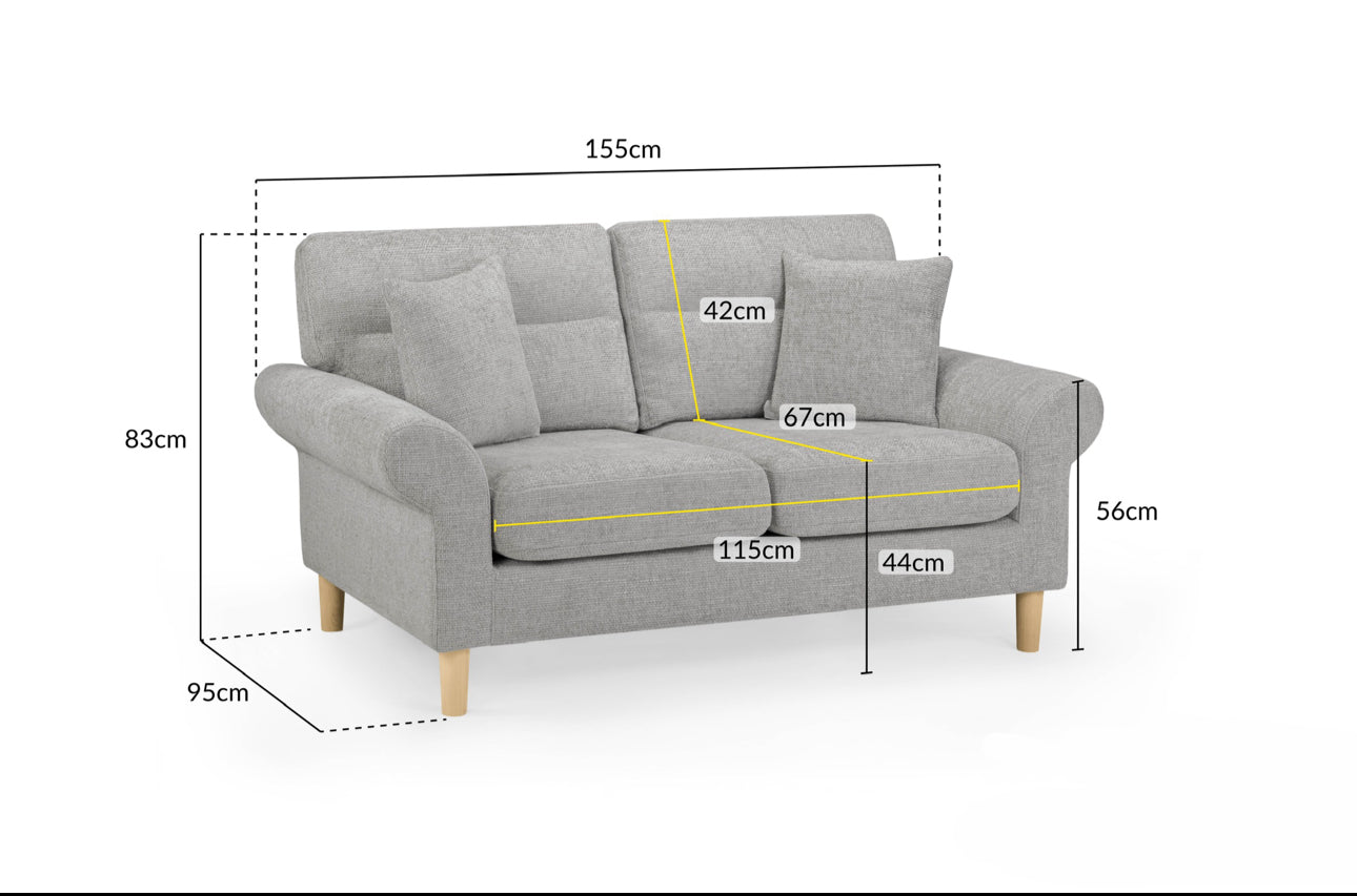 Florence Sofa Set | Silver