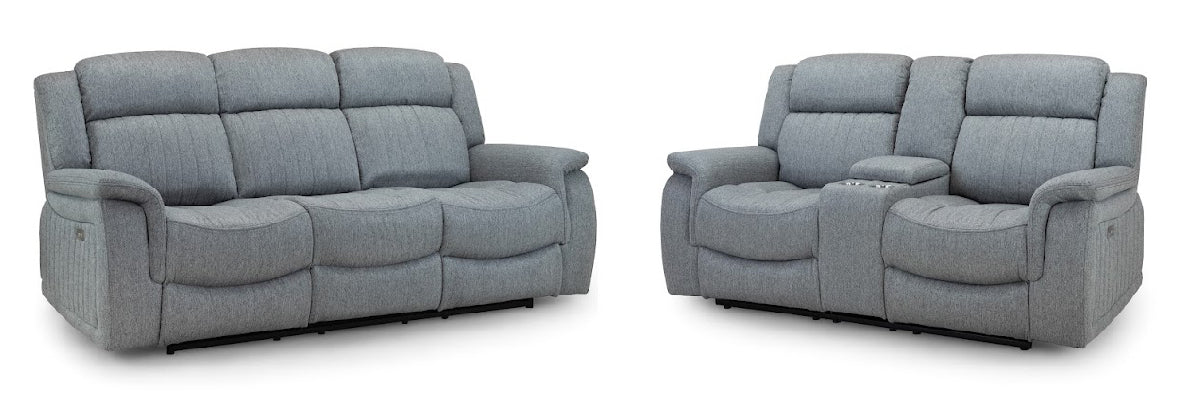 Linden Recliner Sofa Set | Grey