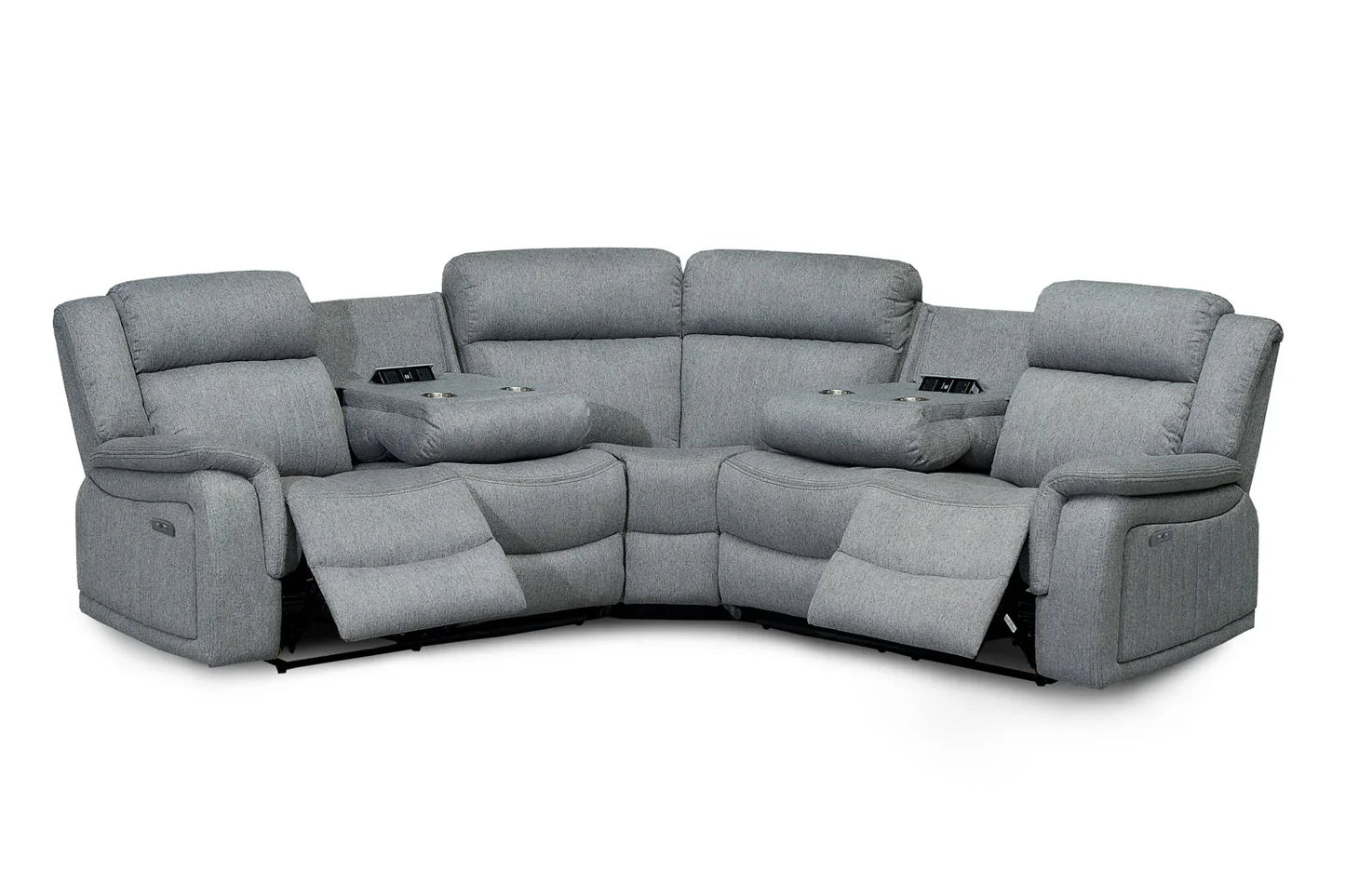 Linden Recliner Sofa Set Large Corner | Grey