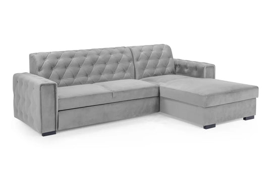 Reva Sofa Bed Right Hand | Plush Grey