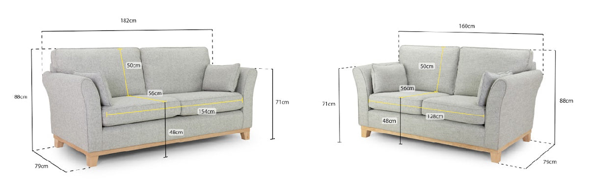 Delta Sofa Set | Grey