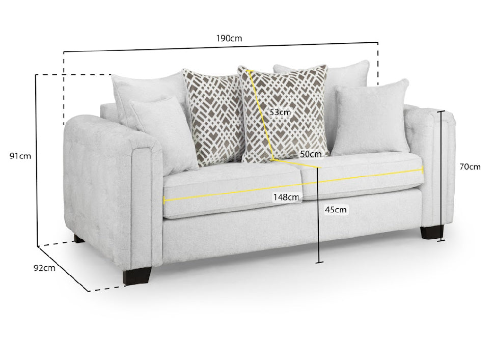 Grazia Sofa Set | Light Grey