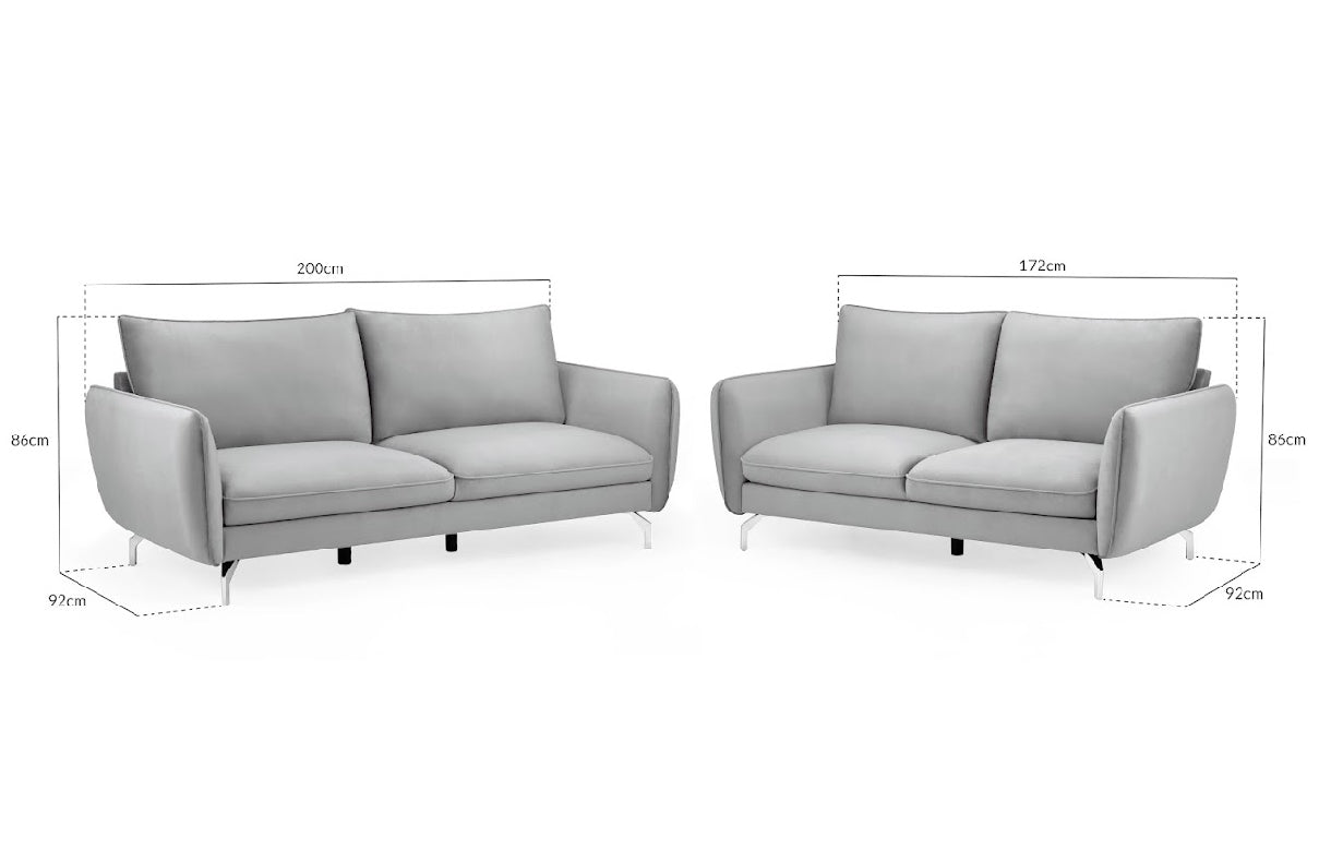 Lavard Sofa Set | Plush Grey