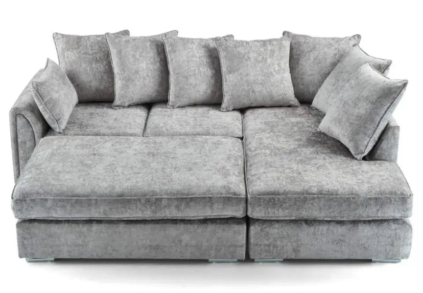 Chiswick Corner Sofa, Silver or Black