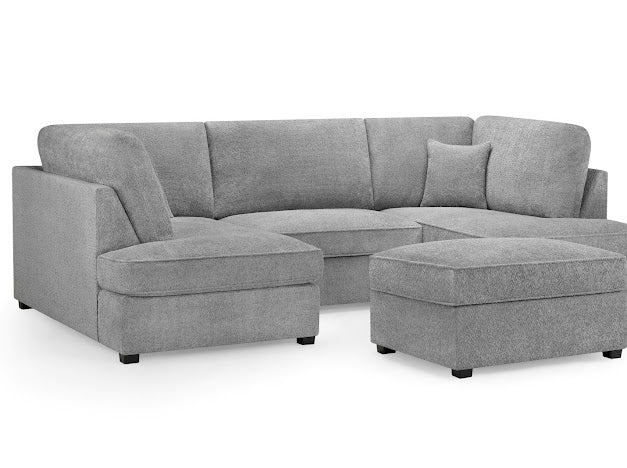 Carnaby Sofa Boucle U Shape Corner | Grey,Beige