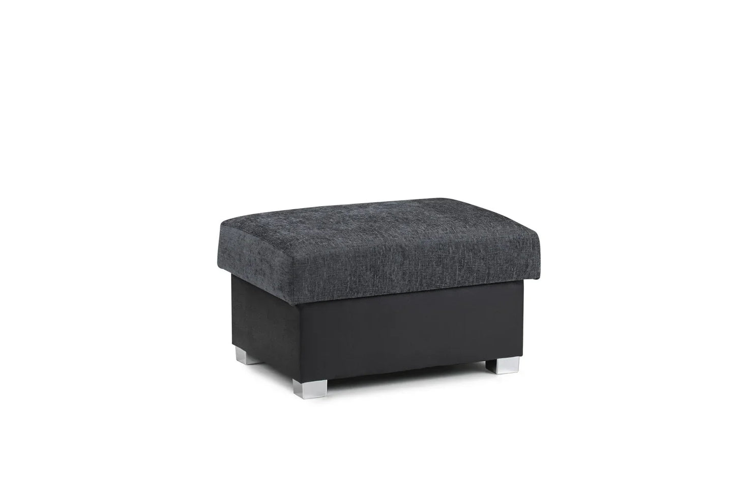 Shannon Sofa Set Footstool | Black/Grey