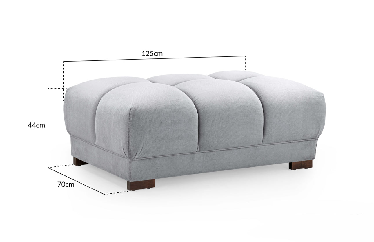Azzuro Footstools | Cream,Grey,Mocha