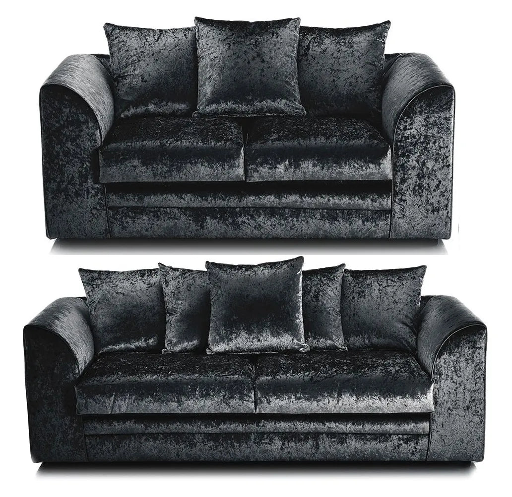 Crushed Velvet Sofas 3+2