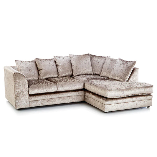 Mink Crushed Velvet Sofa