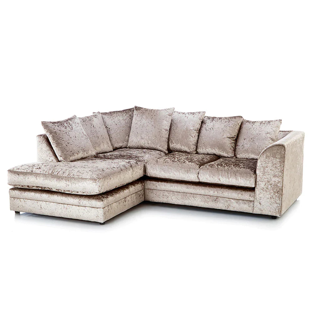 Mink Crushed Velvet Sofa