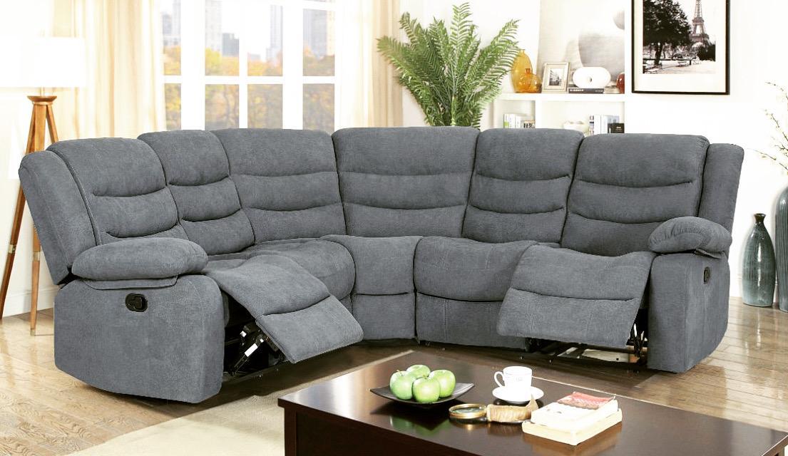 Sorrento Fabric Recliner Corner Sofa Grey