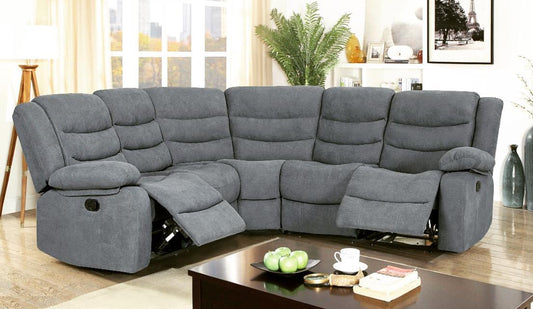 Sorrento Fabric Recliner Corner Sofa Grey