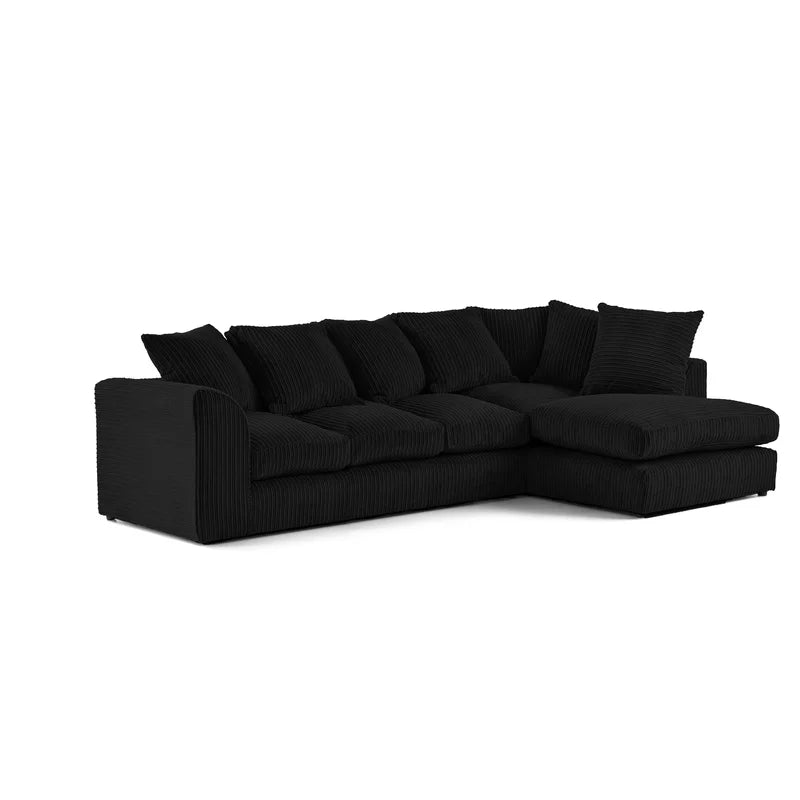 Jumbo Cord Corner Sofas 5 Seater Large