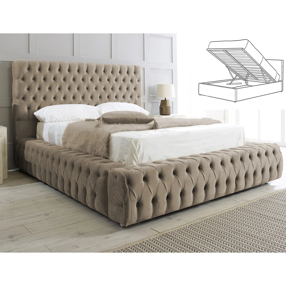Chesterfield Gas Lift Storage Beds