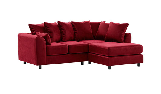 Red Plush Velvet Sofa