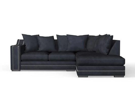 Cruze Studded Corner Sofa black